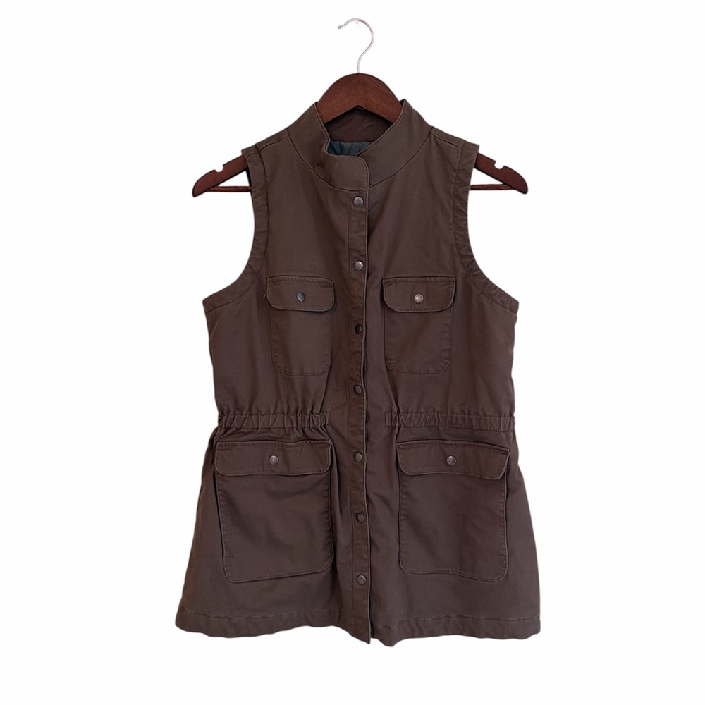 Old Ranch Brown Chore Vest Size Small Outdoors Farm Layer‎ Basic Equestrian